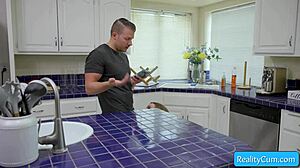 horny blonde milf charlie forde seduces neighbor codey for huge cock ride?