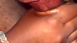 Monster Big Black Cock Handjob Massage Turns Intense Part 2