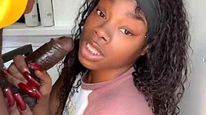 whoa, 11-inch stepbro cock gets sucked off by keisha minaj till cumshot!