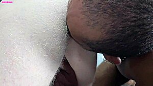 while hubby's away, his friend my lover visits for rough bedroom creampie sex!