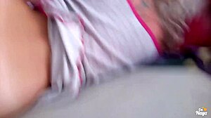 stepdaughter moans loud as i creampie her tight ass goodnight