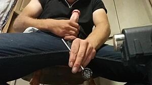 uhh... playin' with my stiff cock... gonna cum sooo hard soon!!