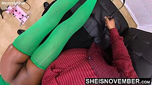 msnovember spreads stepdaughter's ebony asshole for rough bdsm punishment