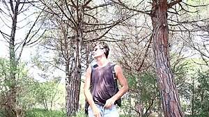 PUBLIC DOGGYSTYLE FUCK IN CITY WOODS!