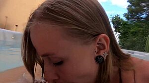 sex addicted pov teen begs for cock in german outdoors!