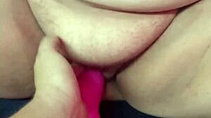 slutty stepmommy's fat pussy takes johnny bravo's vibrator then his jizz