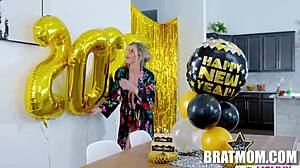 Stepmom Cory Chase Sucks Glory Hole Cock on New Year's with Diego Perez