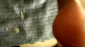 Cumshot week day 4: sticky aftermath coats dirty socks feet