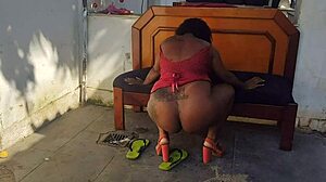 nosy neighbor learns lesson with raw outdoor pounding