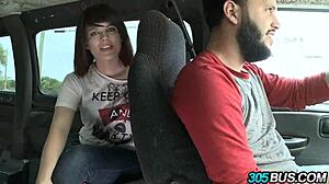 russian babe oxaunna trades humiliation for cash sex on bus.