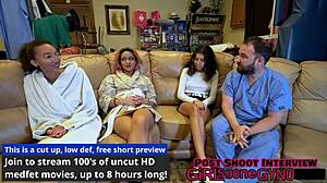 Nurse Genesis Shaves Armpits Spreads Pussy in Physical Exam