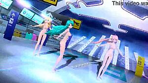 hatsune miku rin and luka tricolore airline project diva big ass tits boobs goddess nude mod