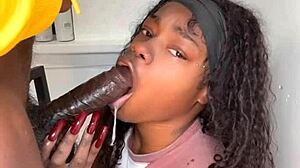 whoa, 11-inch stepbro cock gets sucked off by keisha minaj till cumshot!