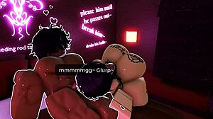 my little white girl cheats on her boyfriend with this huge bbc in roblox style