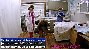 Nurse Genesis Shaves Armpits Spreads Pussy in Physical Exam
