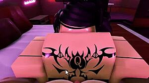 my little white girl cheats on her boyfriend with this huge bbc in roblox style