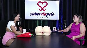 Luciana Kai Tests Realistic Ass Pussy Dolls in Sheer Red Lingerie