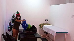 i catch the nurse getting super sexy in the doctor's office