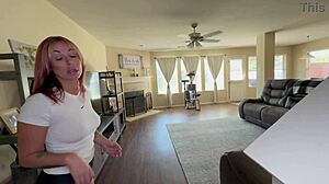 roommate blows gags on huge cock for dorm spot