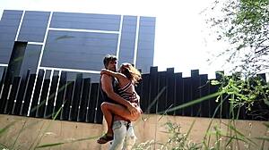 PUBLIC DOGGYSTYLE FUCK IN CITY WOODS!