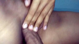 Who’s rubbing that wet tight pussy clit with cock till she’s horny?