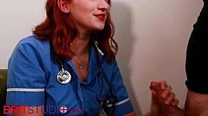 Sexy Nurse Greene Wanks Patient's Cum Play Explosion