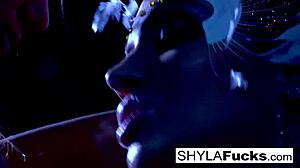 busty blonde nikka stylez licks shyla's pussy in erotic lesbian girl-on-girl commands