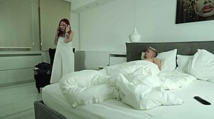 Step Son Spies Stepmom Undressing in Sauna, Leads to Taboo Fuck