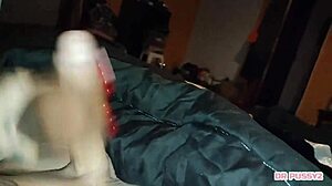 Netflix With Stepbro Turns Handjob on Huge Dick