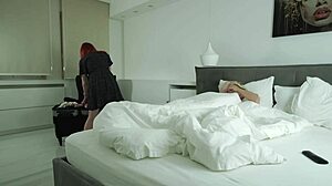 Step Son Spies Stepmom Undressing in Sauna, Leads to Taboo Fuck