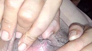 Fingering Squirt Fills Petite Creamy Vagina