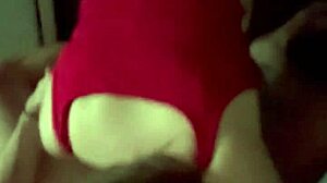 step sis in red lingerie gulps big cock cum breakfast