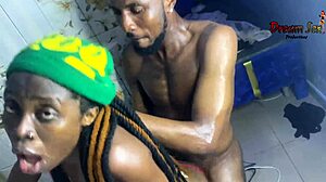 whoa crazy kitchen cowgirl ride on vera's skinny ebony body