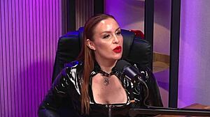 Redhead Milf Bdsm Queen Domme In Latex Corset Rips Kissing Teasing Clothes