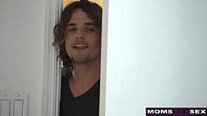 nina elle seduces mila jade's tutor turning threesome into wild dick riding lessons