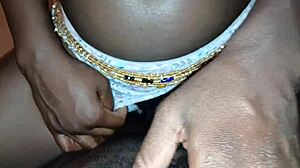 Ebony slimthick girlfriend rides tight pussy homemade