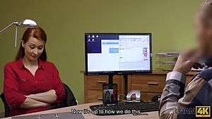 Loan4k Curvy Redhead With Impressive Forms Fucks Pov Hard For Office Cash