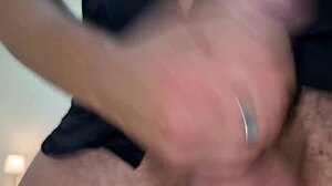amateur guy gets intense handjob with massive cumshot