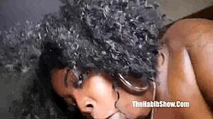 Cherry Lixxx Ebony Queen Slobs Thick Pussy Throbs on Cock