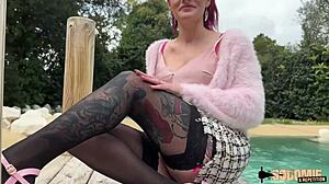 sally rouquine enjoys two huge cocks in fiery threesome