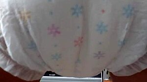 japanese diaper mess teases naughtily