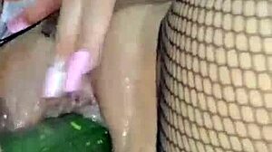 Colombian Curvy Milf Shoves Huge Cucumber Deep In Wet Vagina Till Squirting Orgasms!