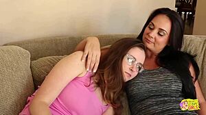 Mature lesbian seduces colleague for juicy pussy licking orgasm