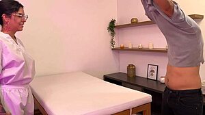 Oiled Venezuelan masseuse slurps cock in sloppy wet cowgirl ride