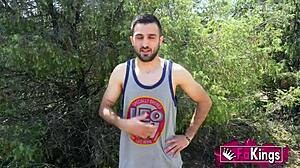 amazing black babe rides cowgirl on outdoor date fuck