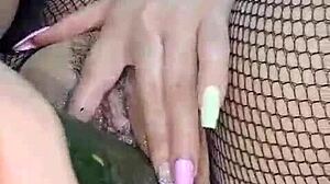 Colombian Curvy Milf Shoves Huge Cucumber Deep In Wet Vagina Till Squirting Orgasms!