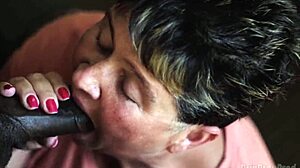 Dripdrop Granny Loves Sucking Dripping Black Dick!