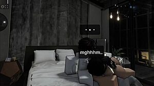 Roblox slut begs missionary creampie in her wet pussy!