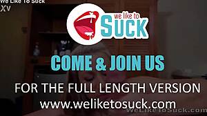 I love teasing this amateur blonde's big tits before she sucks