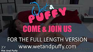 freya dee tests toys on big pussy lips